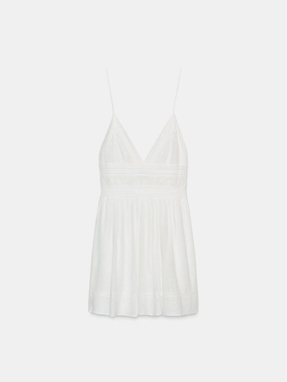 ZARA WHITE LINEN DRESS - Picture 3 of 6